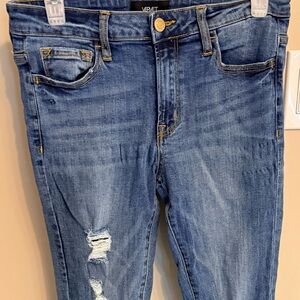 Vervet Classic Blue Distressed Skinny Jeans Size 29